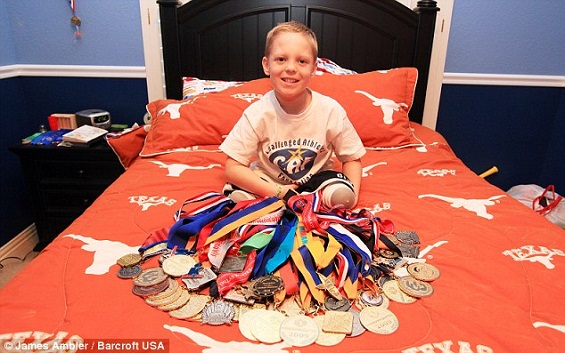 Cody McCasland e suas medalhas