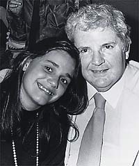Em 1986, com Flávia Soares: as duas caras-metades 