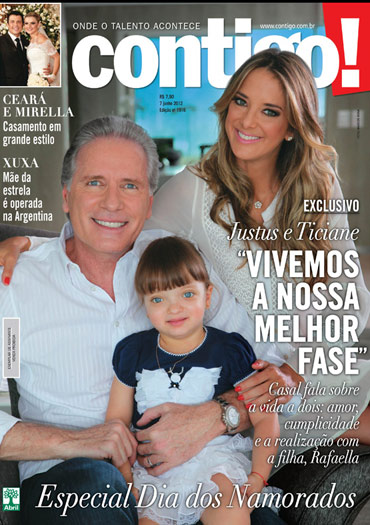 A pequena Rafaela Justus, filha do empresário Roberto Justus com a apresentadora Ticiane Pinheiro na capa da revista Contigo