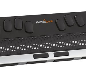 Aparelho da Linha Braille Brailliant traduz os caracteres de telas de computador, celula e tablets para o Braille. (Foto: Divulgação)