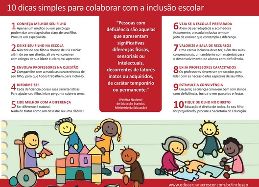 Dicas para inclusão