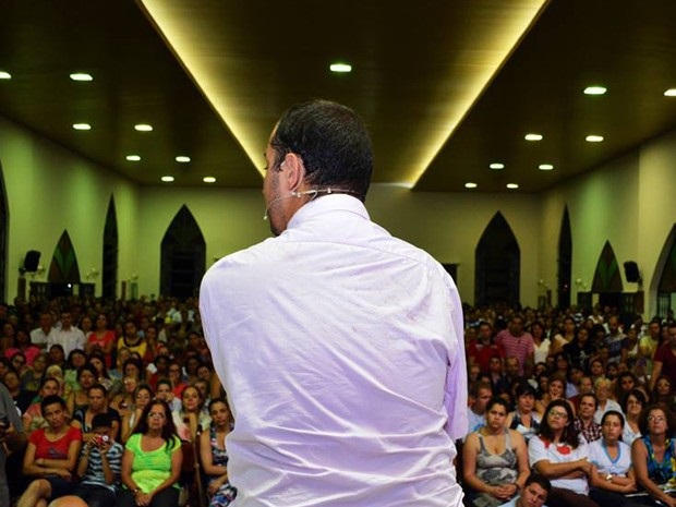 David Cesar, durante palestra no fim de 2013 (Foto: David Cesar/Arquivo pessoal)