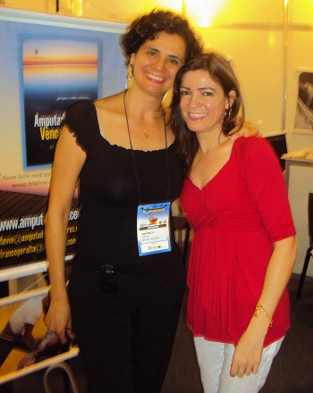 Jane Peralta, diretora do site Amputados Vencedores e Vera Garcia