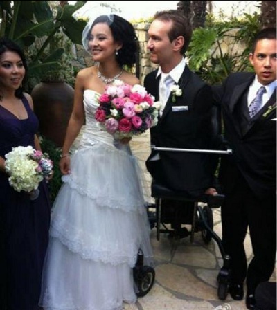 Foto do casamento de Nick e Kanae
