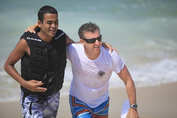 Derek Rabelo e Luciano Huck