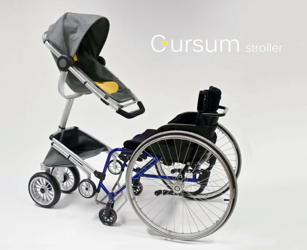 Cursum, carrinho de bebê para mães cadeirantes