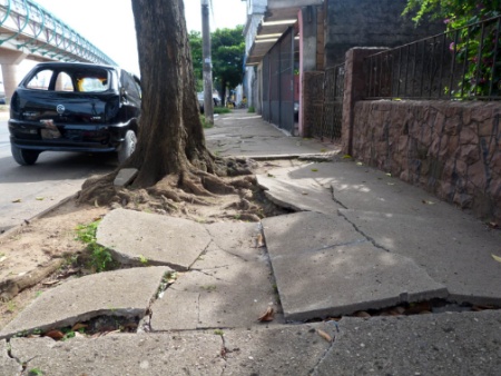 Calçadas em mau estado fazem parte de SP