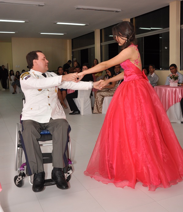 Marcelino Carvalho e sua filha Maria Clara