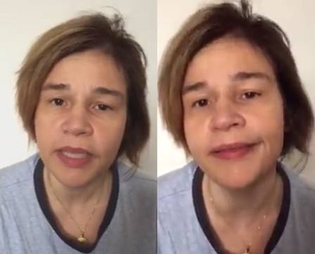 Claudia Rodrigues grava vídeo do hospital: 'Estou bem' Foto: Reprodução