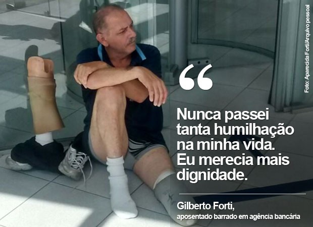 Gilberto Forti usa prótese.