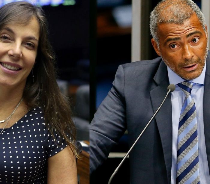 Romário e Mara Gabrilli