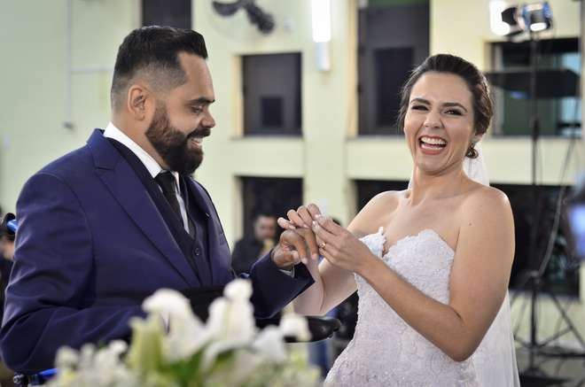 Um momento de realização: o casamento com Nara. Foto: Acervo Pessoal.