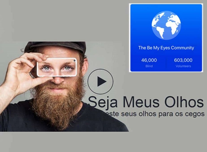 app Be My Eyes para pessoas cegas
